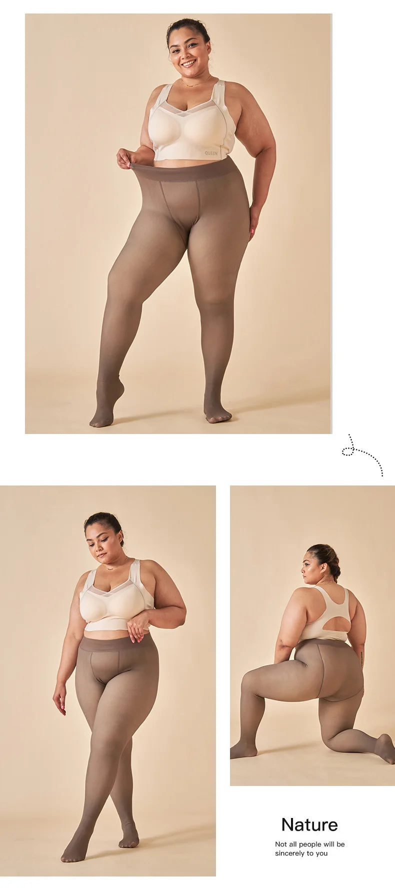 Meia Calça Térmica Ultra quente Plus size (XL - 2XL) - Conforto e Estilo nos dias frios